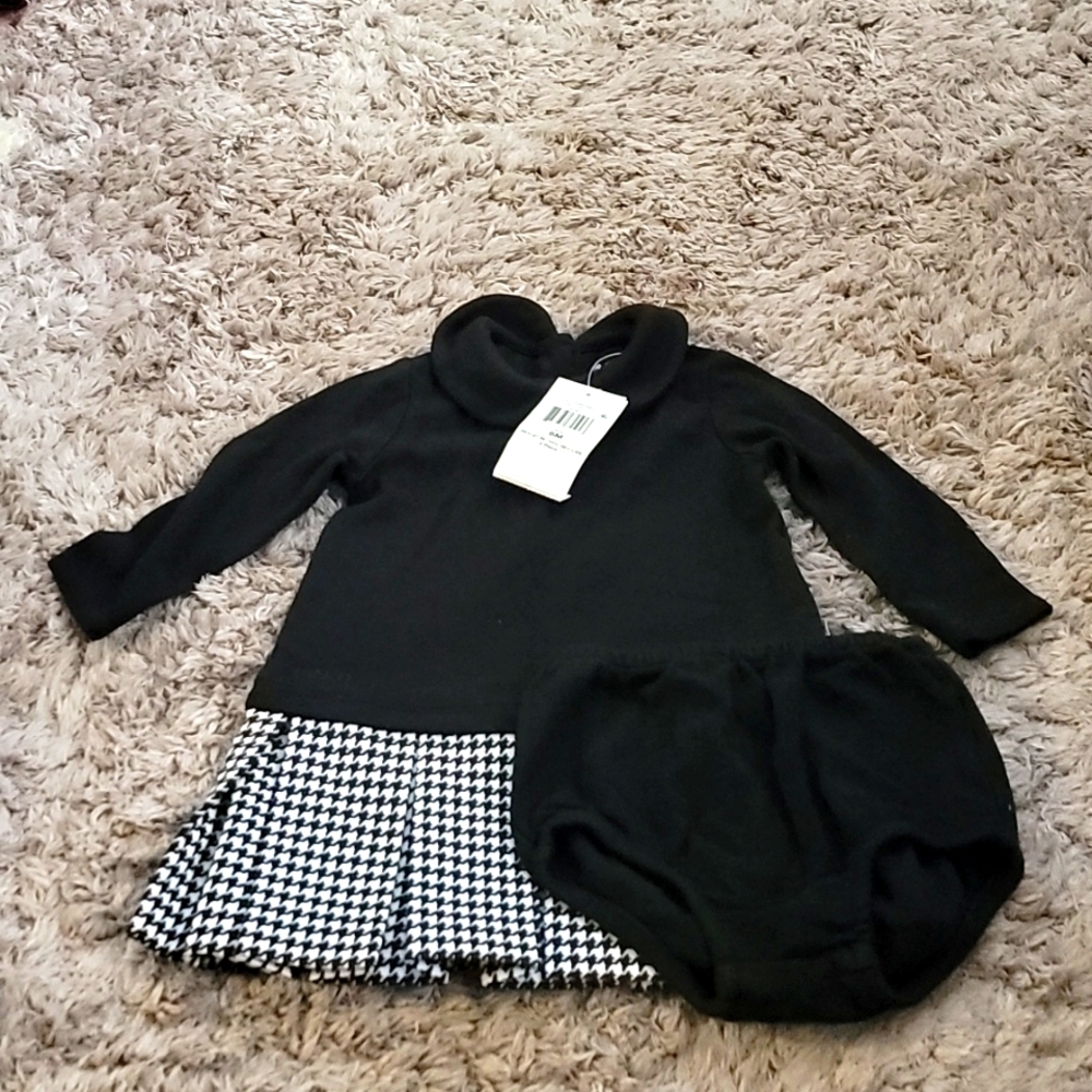 Black and checkered pole dress